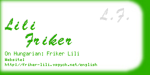 lili friker business card